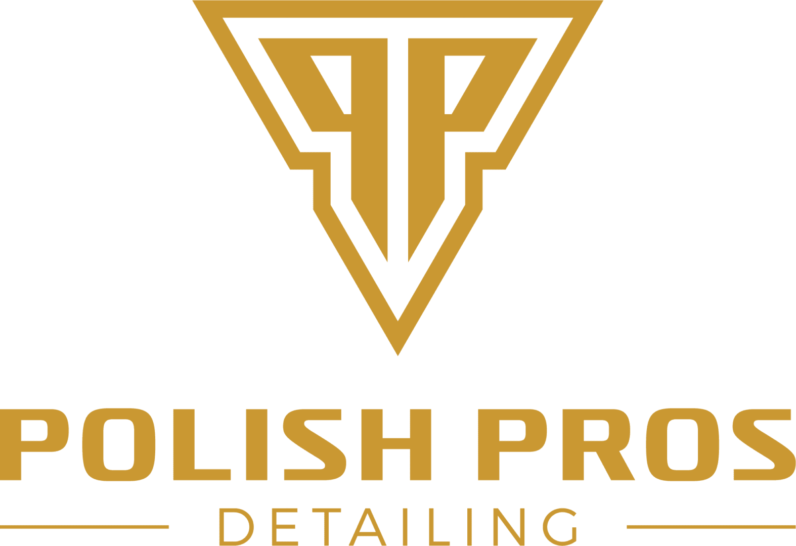 A green and yellow logo for polish pro detailing.